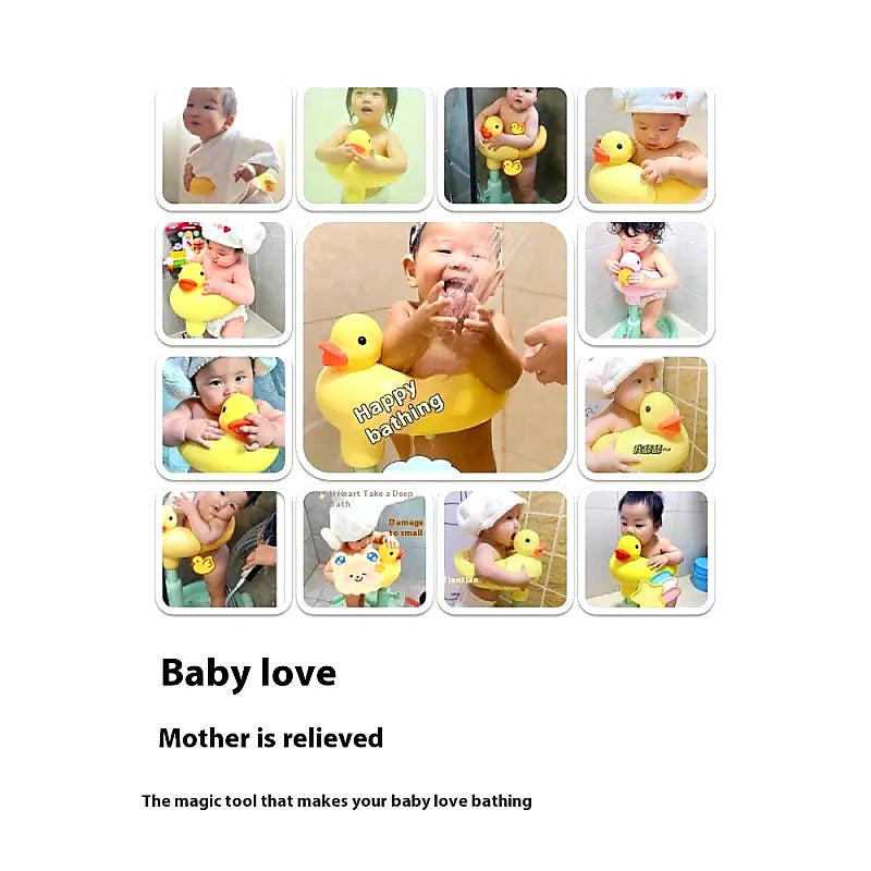 Baby Standing Red Mouth Duck Bath Table Hands-free Shower Non-slip Spine Protection Adjustable