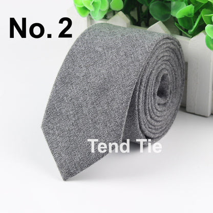 Men's Tie New Ultra-narrow Wool Elegant Atmosphere