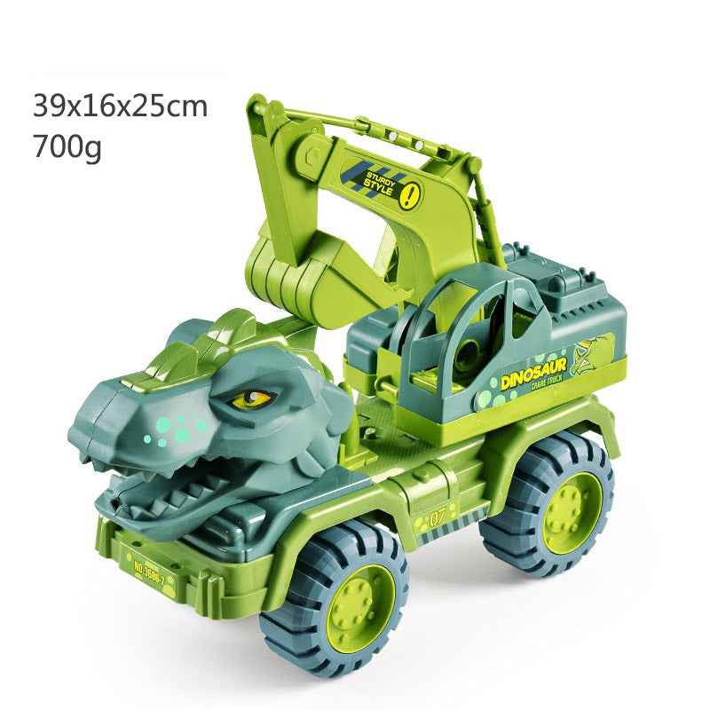 Dinosaur Transporter Children's Toy Set Boy Tyrannosaurus Rex Triceratops Car Solid Dinosaur Fall Resistant