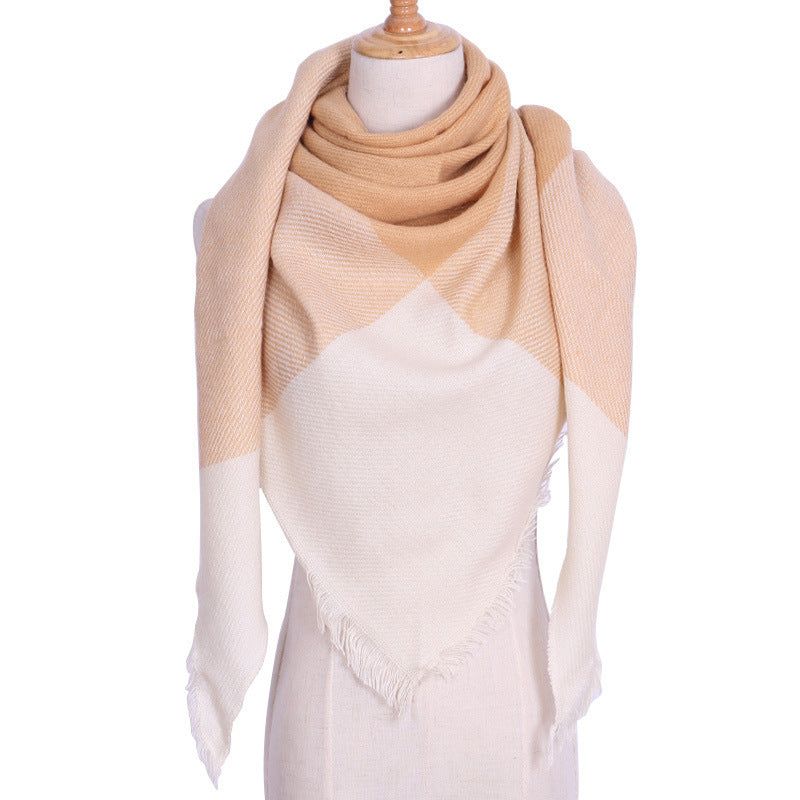 esign Women Triangles Scarf Long Scarves Shawl Autumn Winter