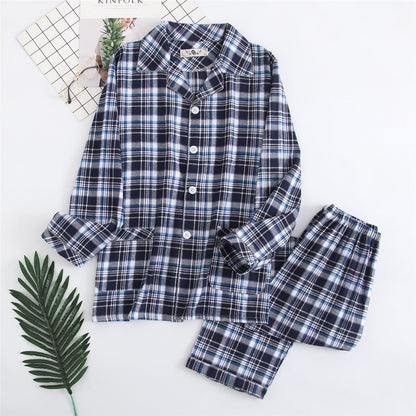 Men's Warm Cloth Flannel Pajama Suit