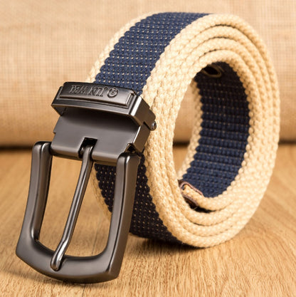 Outdoor Thickened Men's Pin Buckle Canvas Belt