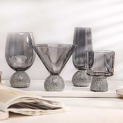 Light Luxury Diamond-encrusted Crystal  Wine Glass