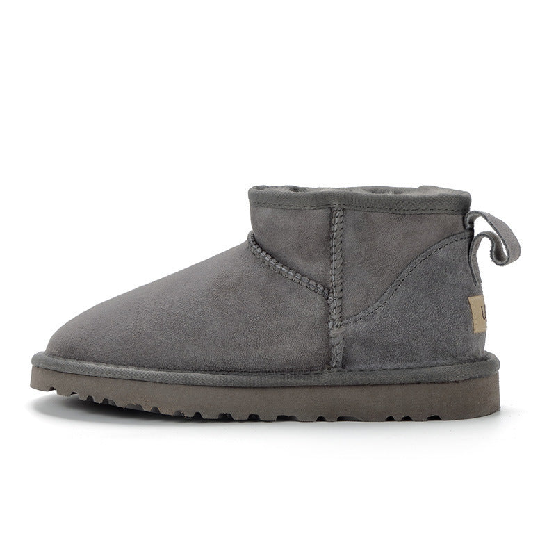 Super Short Snow Boots Sheepskin Leather Leather Bread Shoes Short Boots