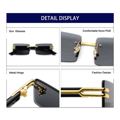 Square Fashion Sunglasses Without UV Protection