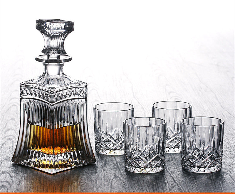 Lead-free crystal glass whisky glass set