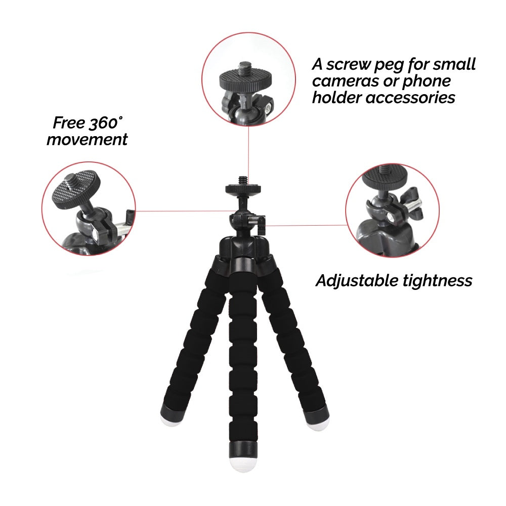 Flexible Small Octopus Mount Mini Tripod Bluetooth Remote Stand Holder I Phone