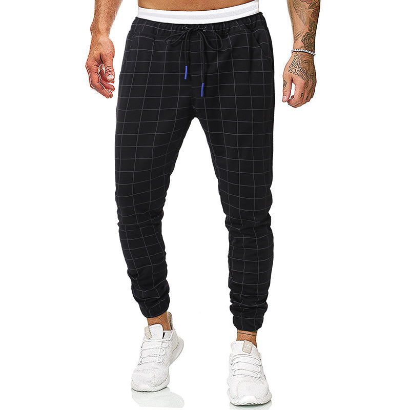 Fashion check casual trousers