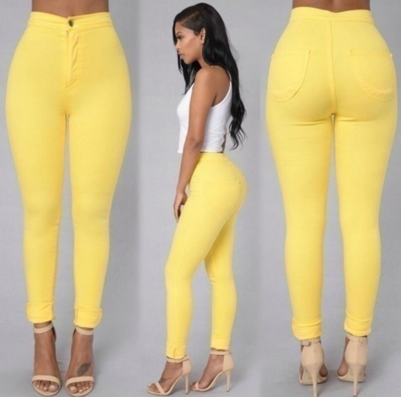 Ladies fashion slim casual stretch skinny jeans