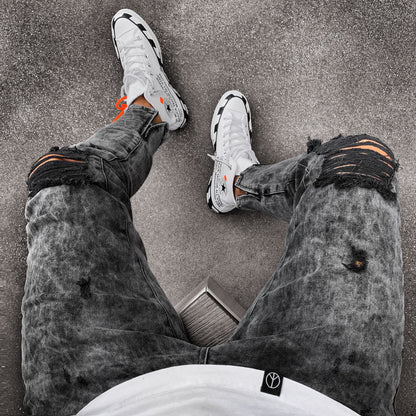 Men's ripped pants denim pants