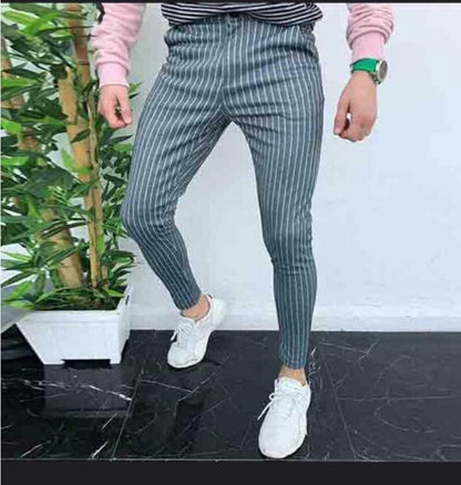 Striped men's casual pants