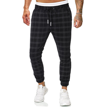 Fashion check casual trousers