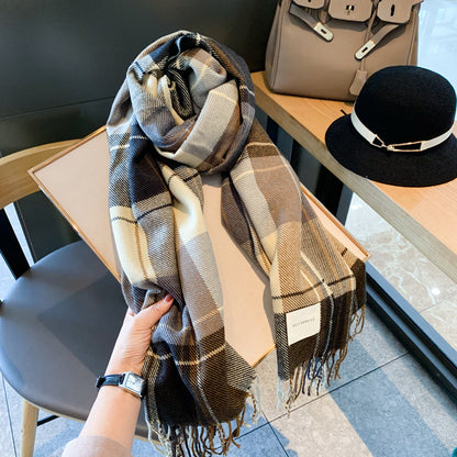 Scarf Female Winter Korean Version of The Wild British Classic