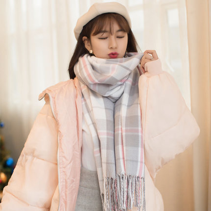 Women's Cashmere-like Thermal Plaid Scarf