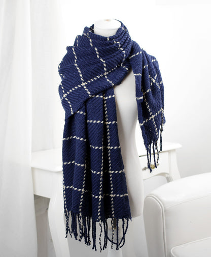 Winter thick woolen scarf