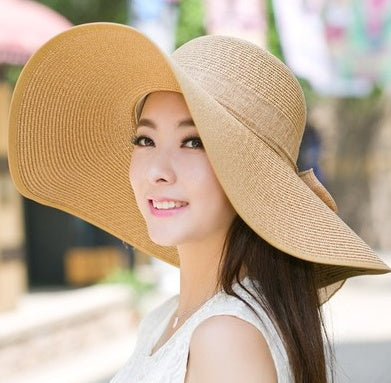 Summer Korean version of the tide hat female folding summer beach hat sun hat