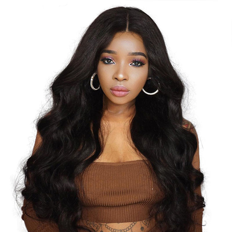 Mid-section big wave long curly wig