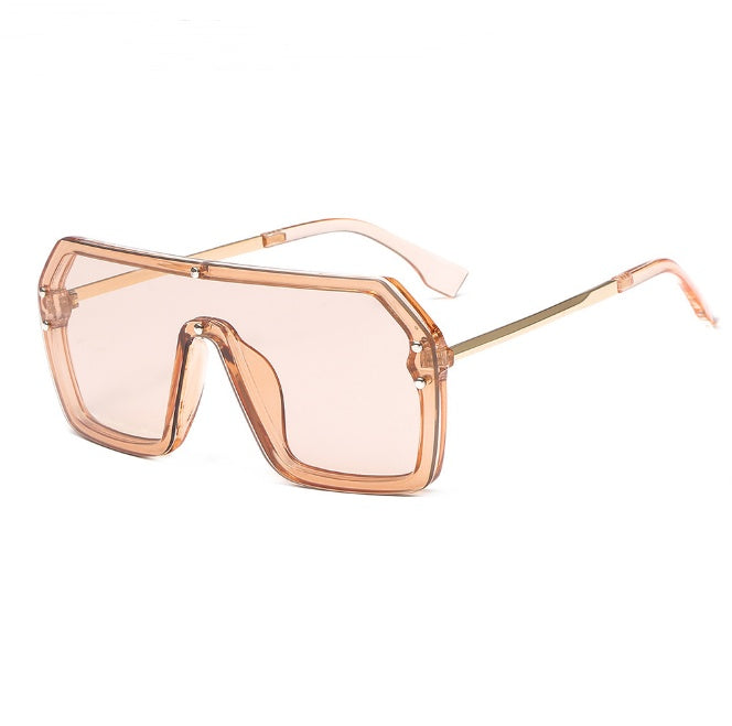 Oversize Sunglasses Fashion Style Square Sun Glasses  One Pieces Mirror Lens UV400 Women Men Brands