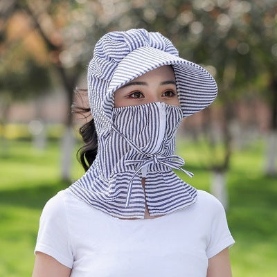 Sun protection hat female cover face summer