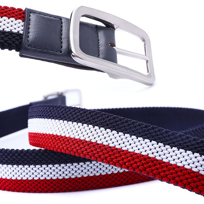 Men's Belt With Elastic Woven Japanese Buckle