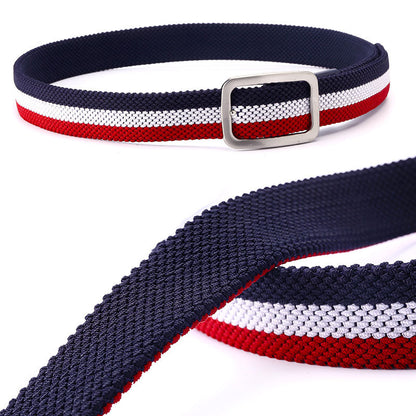 Men's Belt With Elastic Woven Japanese Buckle