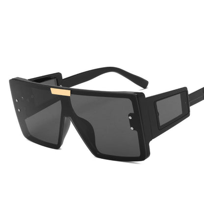 Large Square Frame Sunglasses Personality Wide-Legged Small Window Sunglasses Trendy One-Piece Sunglasses