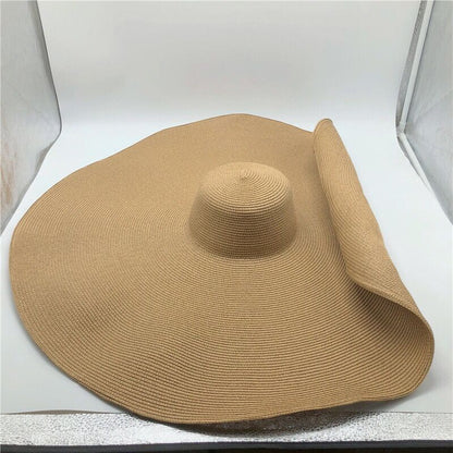 Women's Straw Hat With Oversized Brim 30cm