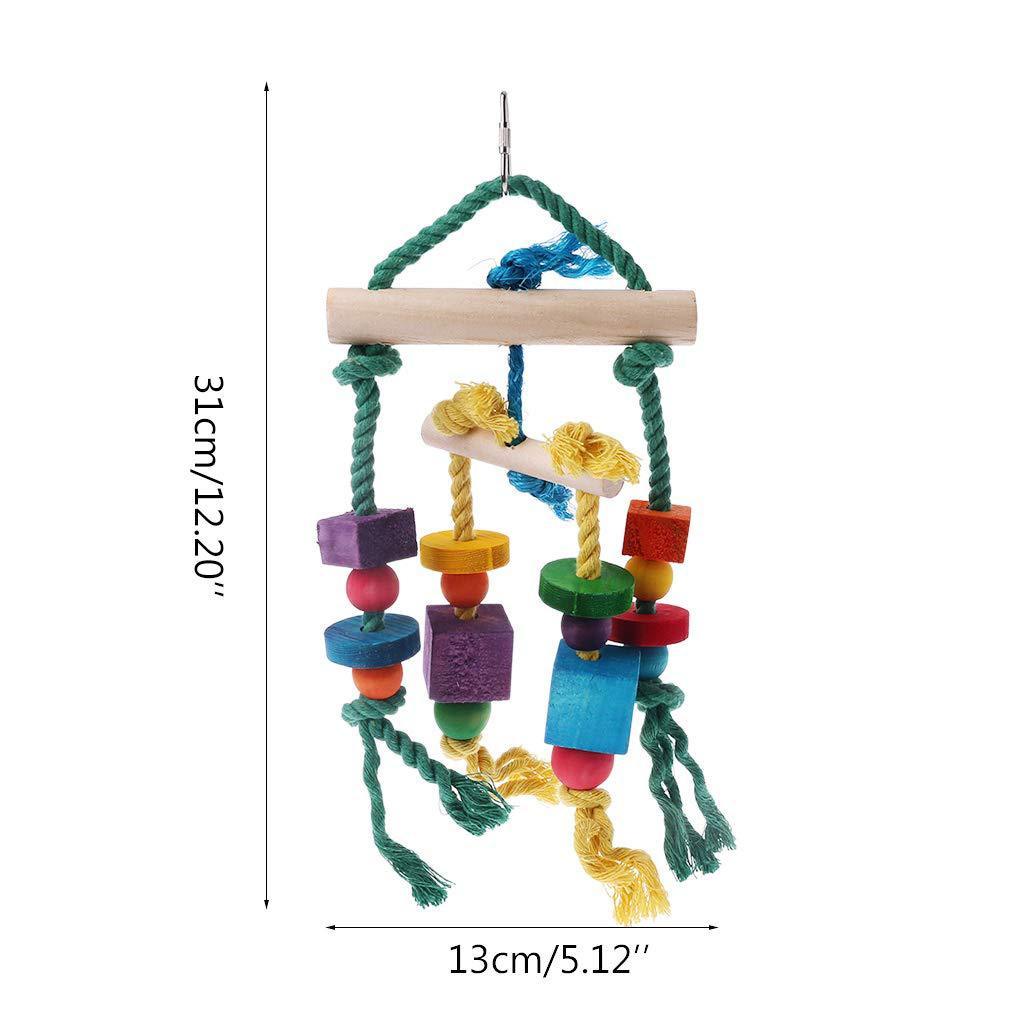 3Pcs Parrot Cage Toy Squirrel Hamster Squirrel Hammock Nest Bird Swing Ladder Small Animal Bird Cage Toy Kits