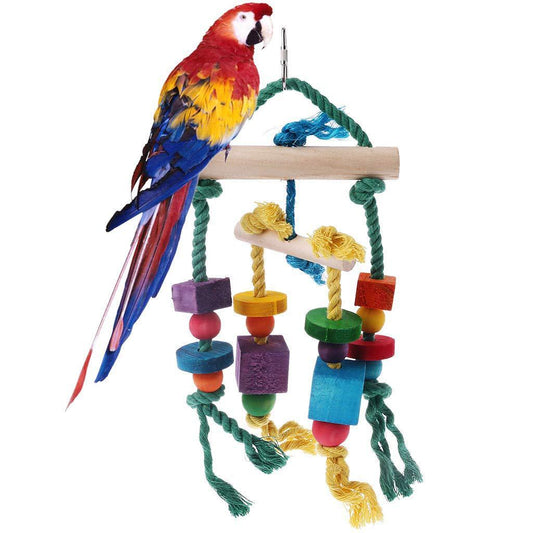 3Pcs Parrot Cage Toy Squirrel Hamster Squirrel Hammock Nest Bird Swing Ladder Small Animal Bird Cage Toy Kits