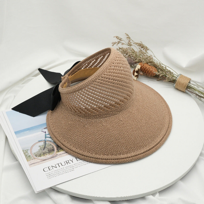 Women'S Sun Hat Anti-Ultraviolet Roll Roll Foldable Empty Top Sandal Hat