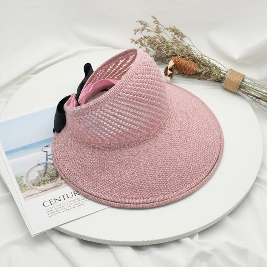 Women'S Sun Hat Anti-Ultraviolet Roll Roll Foldable Empty Top Sandal Hat