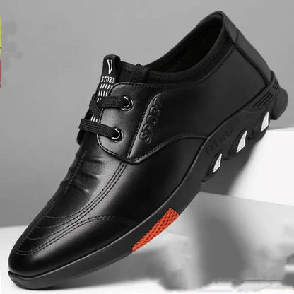 New Style Casual Leather Shoes Men's Breathable Board Shoes Soft Leather Casual Shoes