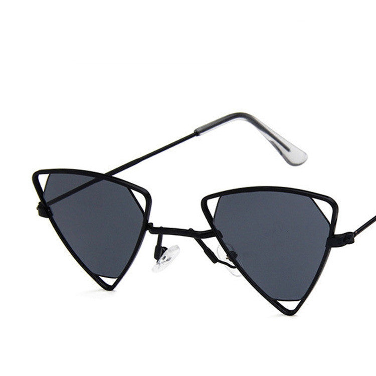 RBRARE Retro Alloy Triangle Punk Sunglasses Men Hollow Eyewear Candy Colors Gradient Vintage Gothic Sun Glasses For Women