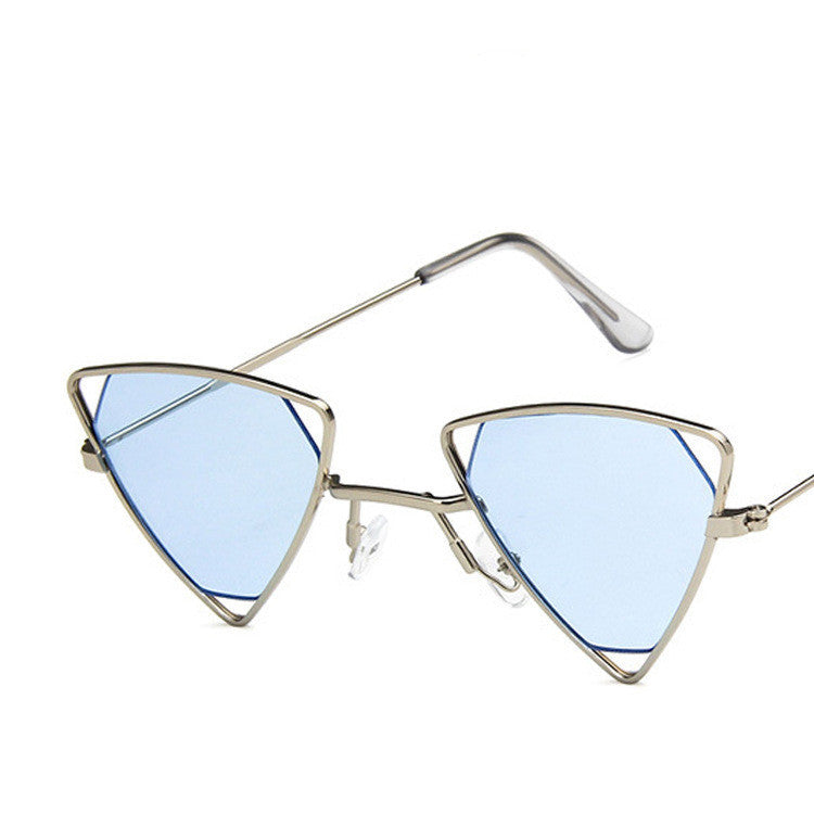 RBRARE Retro Alloy Triangle Punk Sunglasses Men Hollow Eyewear Candy Colors Gradient Vintage Gothic Sun Glasses For Women