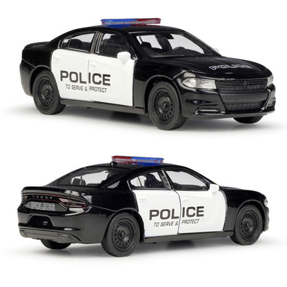 Police Car Alloy Car Model Children's Toy Puzzle