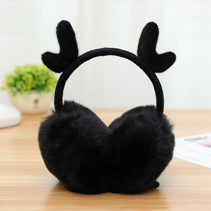 New Cute Rabbit Ears Bowknot Earmuffs For Ladies Winter Rabbit Fur Earmuffs