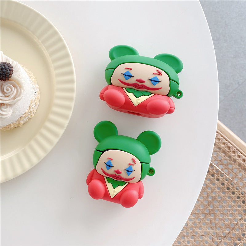 Compatible with Apple, Compatible with Apple , The Clown Bluetooth Earphone Shell Is Suitable For Apple Airpods 1and2 Generation Pro3 Generation New Silicone Second And Third Generation