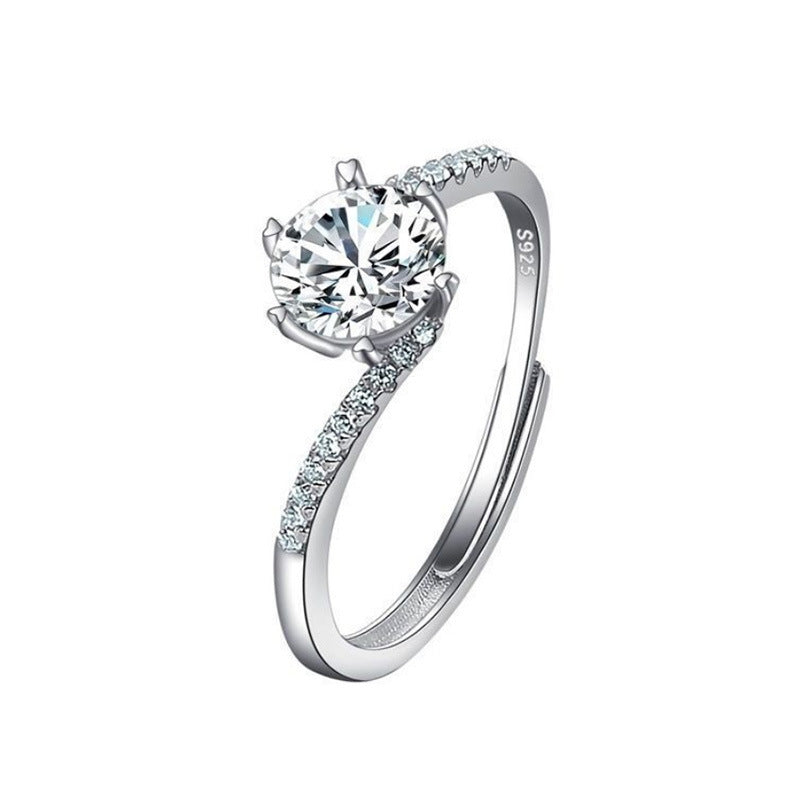 Female Ring Imitation Moissan Diamond Ring Female