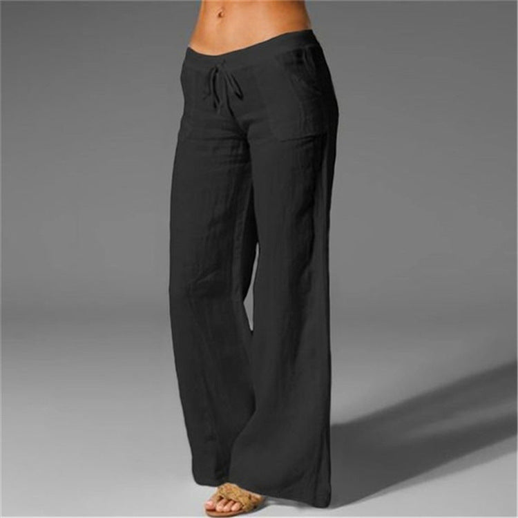 Casual Loose Trousers Elastic Waist