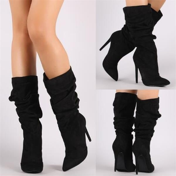 High-heeled Boots Stiletto Medium Boots Large Size