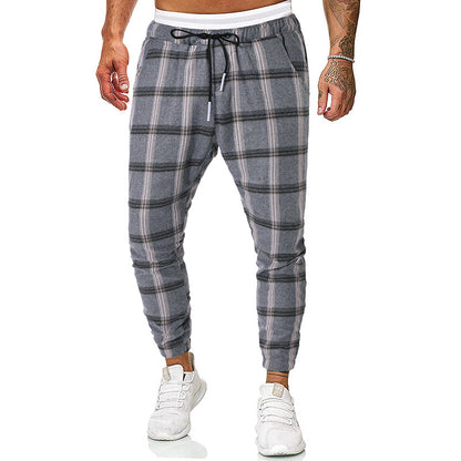 Fashion check casual trousers