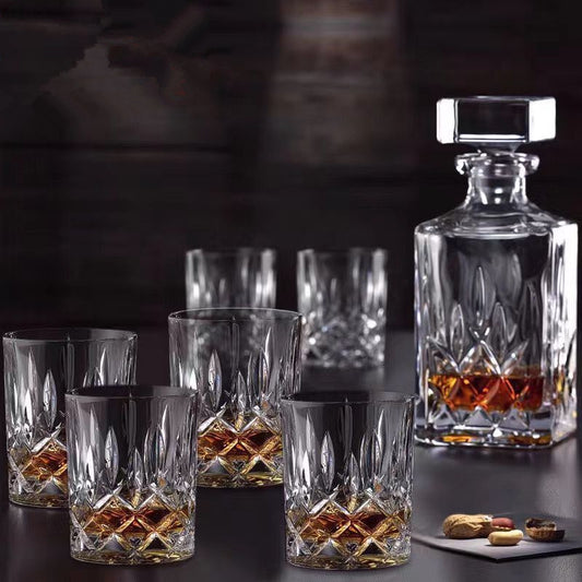 Lead-free crystal glass whisky glass set