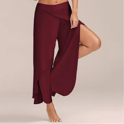 Wide Leg Split Harem Pants