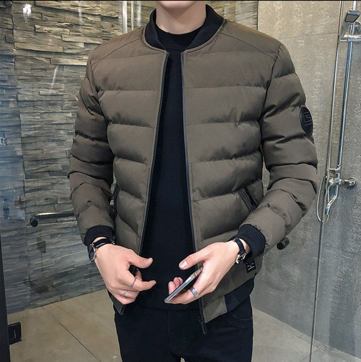 Stand Collar Down Jacket Men's Baseball Uniform