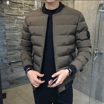 Stand Collar Down Jacket Men's Baseball Uniform