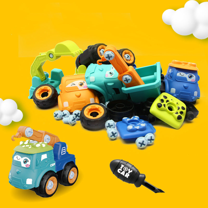 Children's Toy Plastic Detachable Construction Truck Boy Mixing Earth Truck Puzzle Detachable