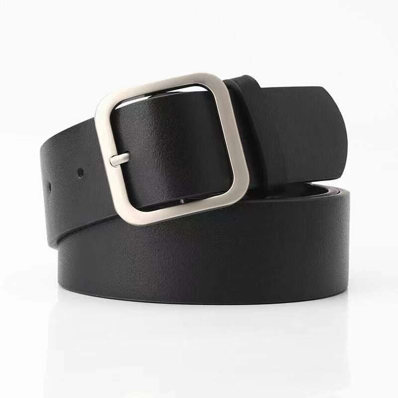 35cm Wide New Retro Alloy Square Buckle Belt