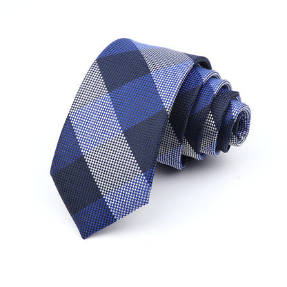 6cm Casual Ties For Men Skinny Tie Fashion Polyester Plaid