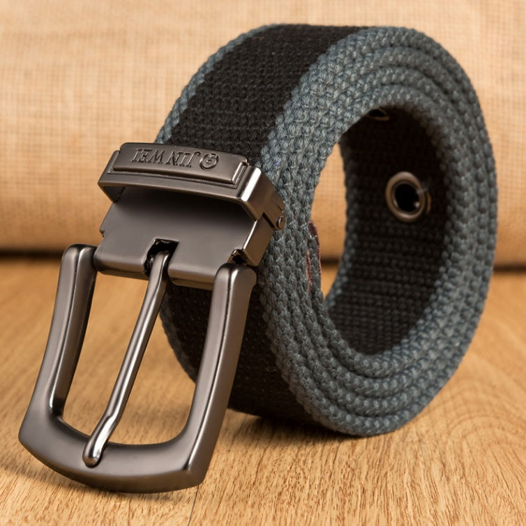 Outdoor Thickened Men's Pin Buckle Canvas Belt