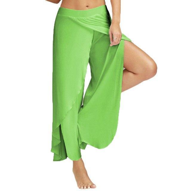 Wide Leg Split Harem Pants